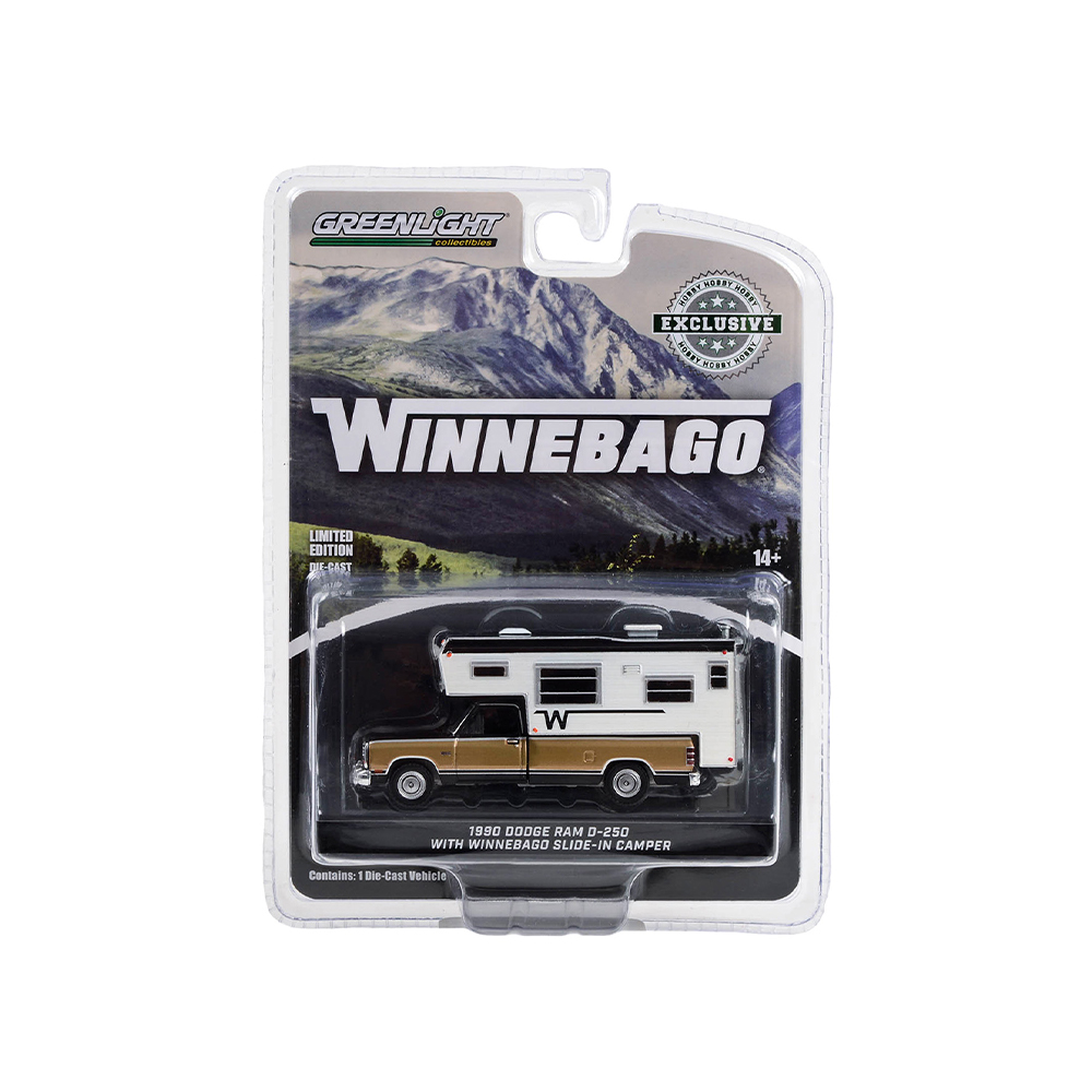 1990 Dodge Ram D-250 Royal SE with Winnebago Slide-In Camper - Black and Sand Metallic