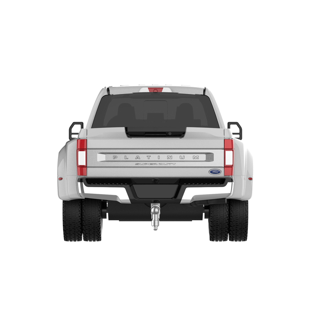 2022 Ford F-450 White with Dog Figure