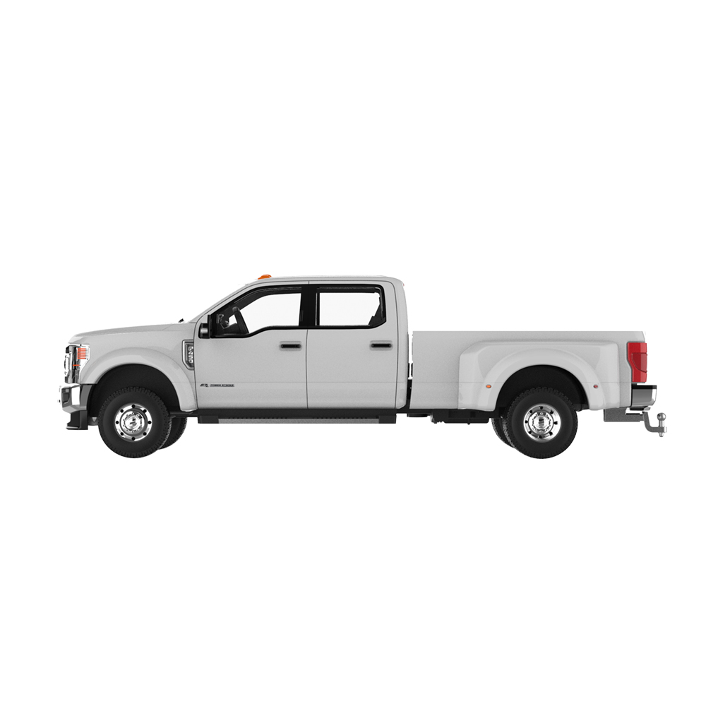 2022 Ford F-450 White with Dog Figure