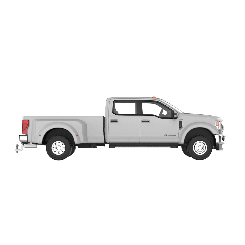 2022 Ford F-450 White with Dog Figure