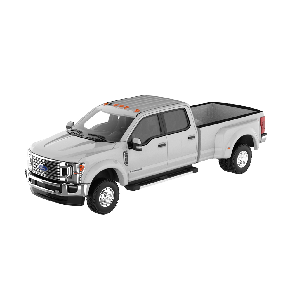2022 Ford F-450 White with Dog Figure