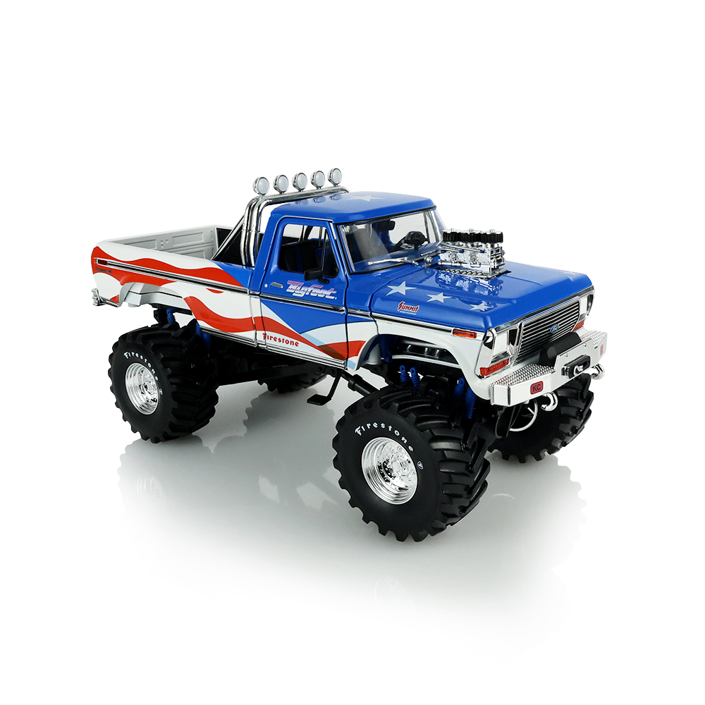 Kings of Crunch - Bigfoot #1 - 1979 Ford F-250 Monster Truck USA 250 Tribute with 1:18 Bob Chandler Standing Figure