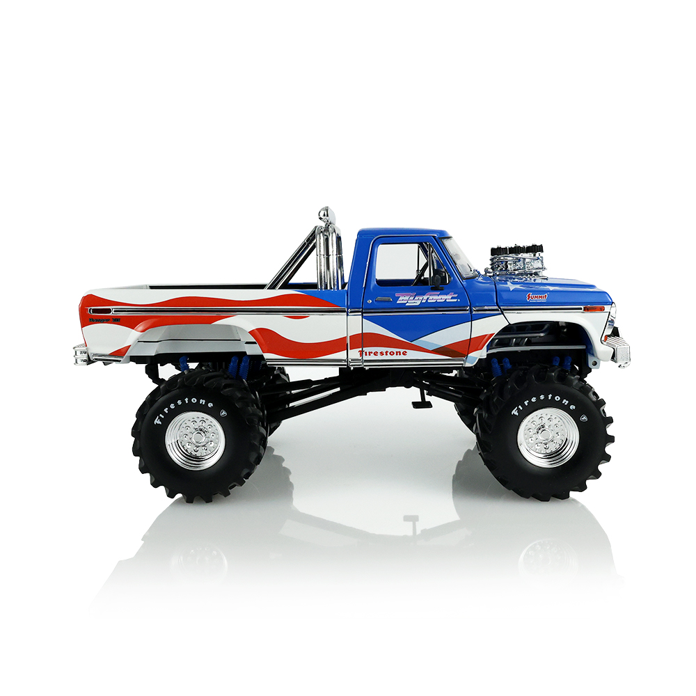 Kings of Crunch - Bigfoot #1 - 1979 Ford F-250 Monster Truck USA 250 Tribute with 1:18 Bob Chandler Standing Figure